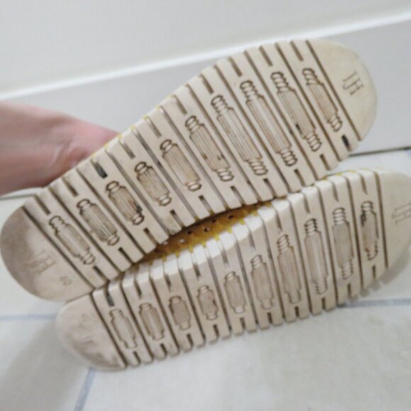 ILSE JACOBSEN Tulip 139 Slip On Perforated Yellow Sneakers Shoes - Size 9.5 / 10 - Picture 10 of 12